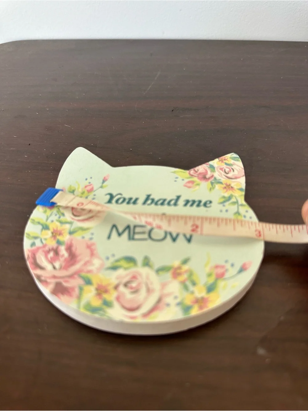 You had me at MEOW Cat-Shaped Floral Coaster